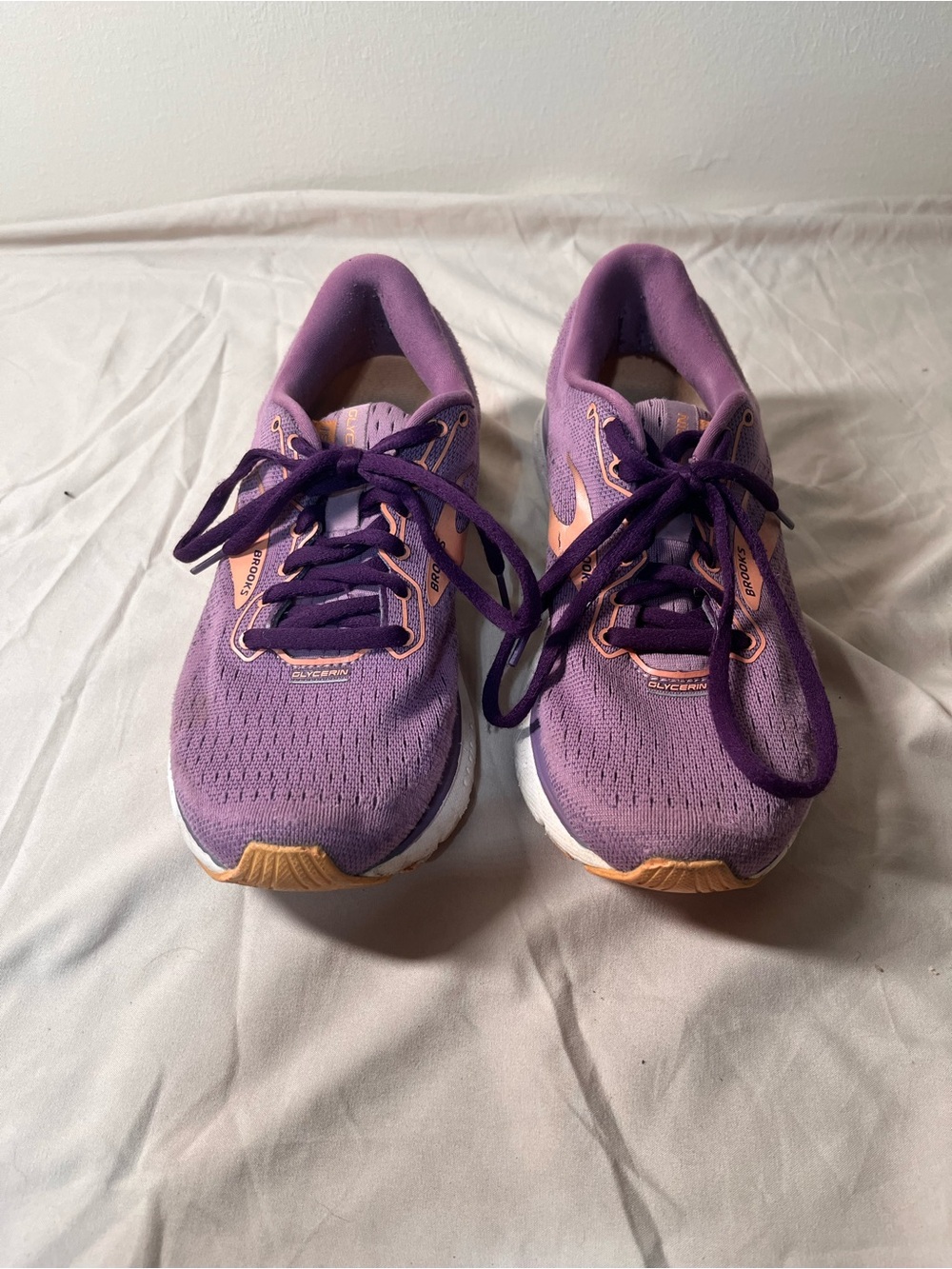 Brooks Glycerin 18 Purple and Peach Running Shoes 1203171B590 Size 7 B